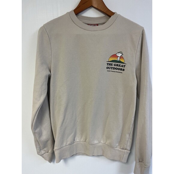 Snoopy  Cartoon Peanuts Pullover Crewneck Sweatshirt The Great Outdoors Size XS - Picture 2 of 4